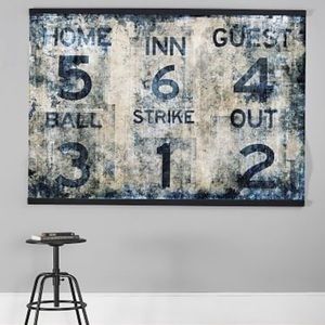 Baseball Scoreboard Sports Wall Mural 4x6